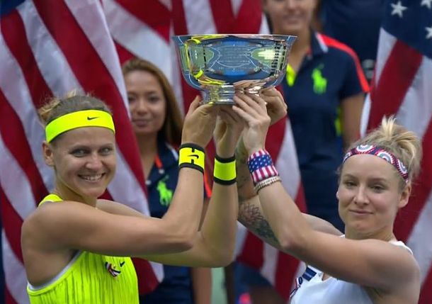 Vítězky US Open 2016 - Šafářová a Matteková-Sandsová