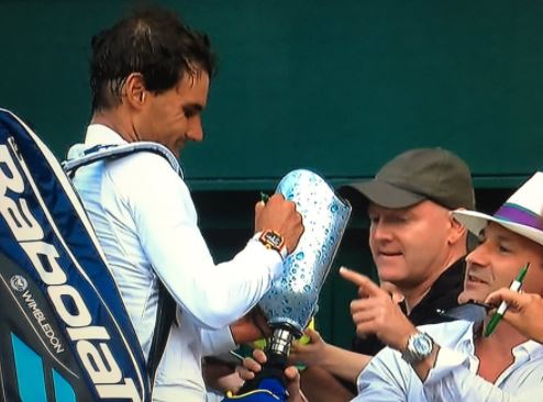 Nadal Signs a Prosthetic Leg After Wimbledon Win  