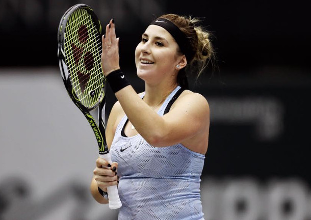 Watch: Bencic Makes Amazing Seated Volley in Berlin 