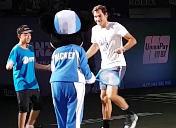 Watch: Federer Dances with Mickey Mouse, and it is Beautiful  