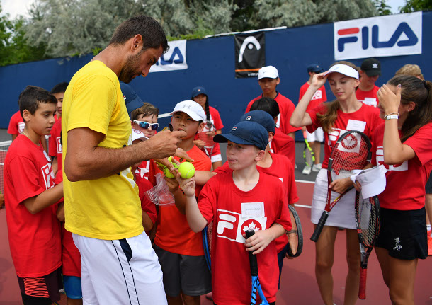 Cilic Conducts Kids Clinic in Toronto 