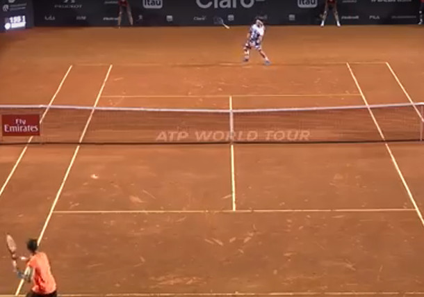 Watch: Fognini Loses Racquet, Wins Set Point 