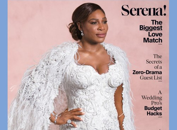 Serena Shines on Brides Cover, Dishes on Wedding 