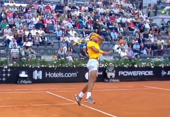 Video: Nadal's Stunning Sky-Hook smash from Rome Final  