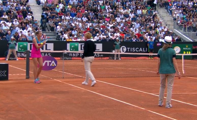 After Controversial Bad Call, Pliskova Takes out Frustration on Umpire's Chair in Rome  