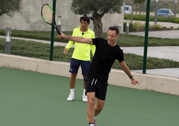 Steve Nash Trains At Rafa Nadal Academy 