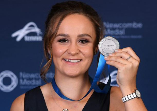 Barty Honored With Newcombe Medal 