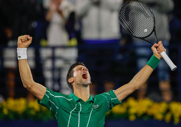 Novak Djokovic--AKA Gumby--Partakes in Acrobatic Stress-Relief 