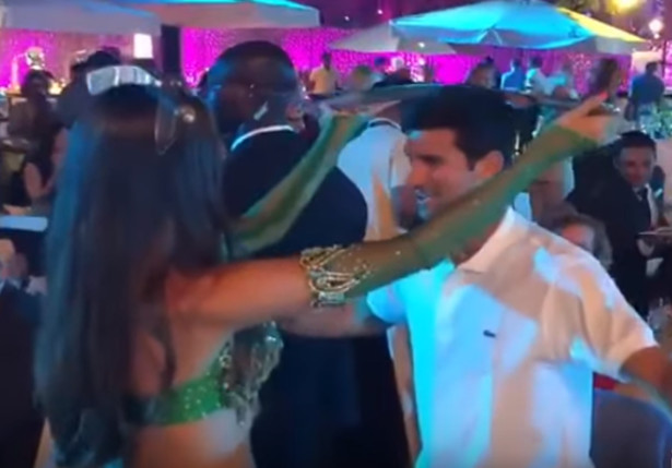 Watch: Djokovic and Belly Dancer do Sword Dance 