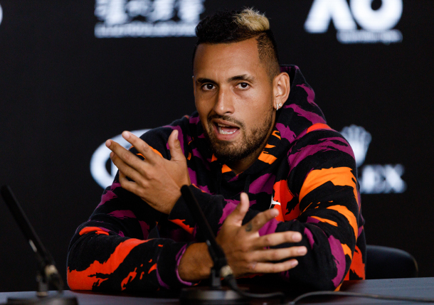 Kyrgios on Love-Hate Relationship and Tennis' Color Issue 