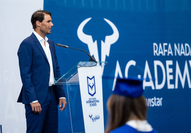 Watch: Nadal, Federer Celebrate Graduation Day 