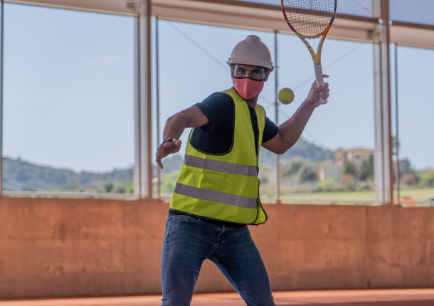Watch: Nadal Visits Academy Construction Project 