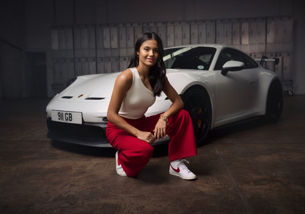 Watch: Raducanu Talks Drive in Porsche Photo Shoot 